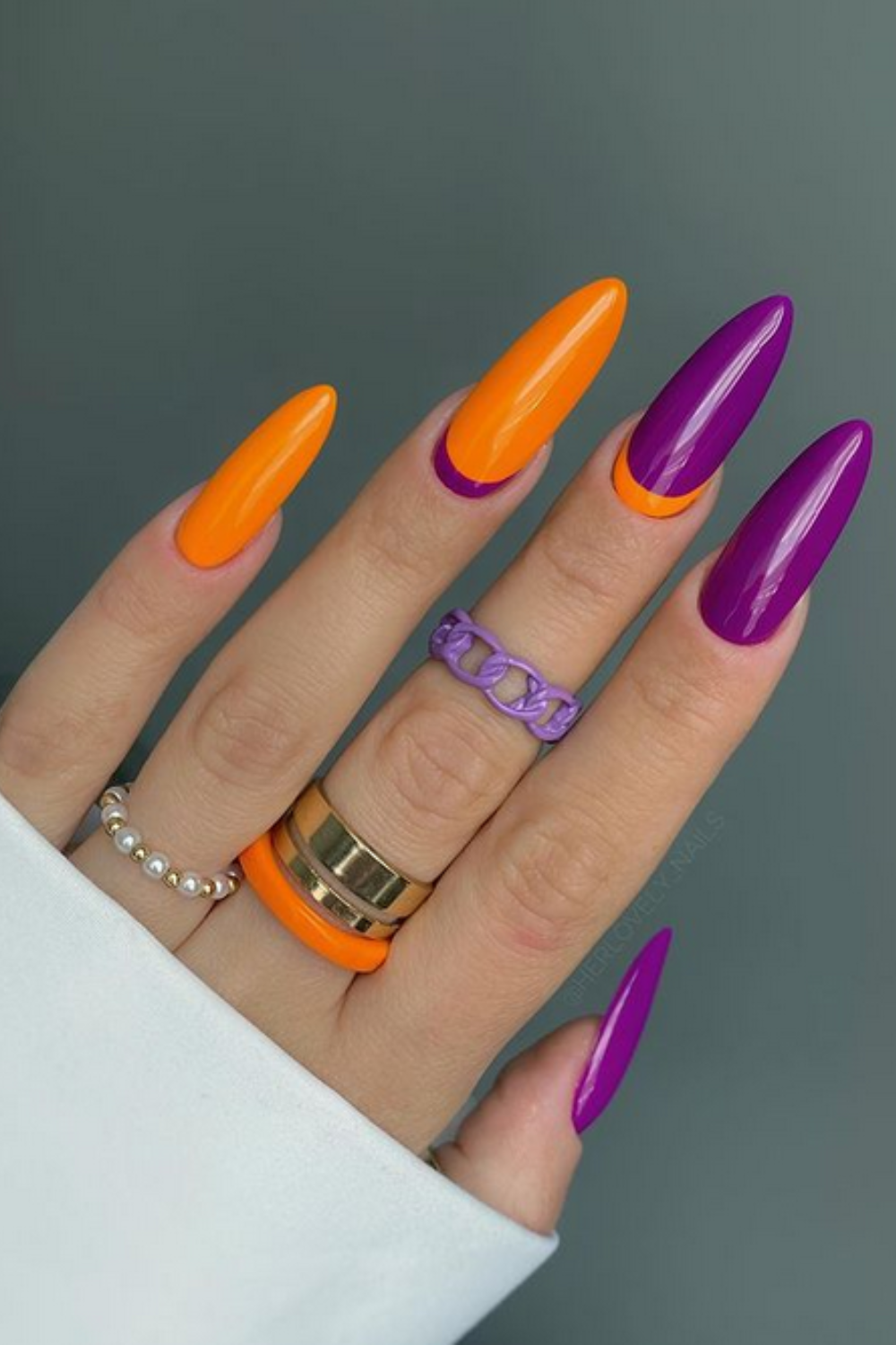 27 Trendy Purple and Orange Nail Designs - The Beauty Pursuit